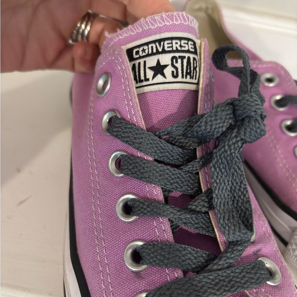 Converse Athletic Shoes Pink and Gray Canvas